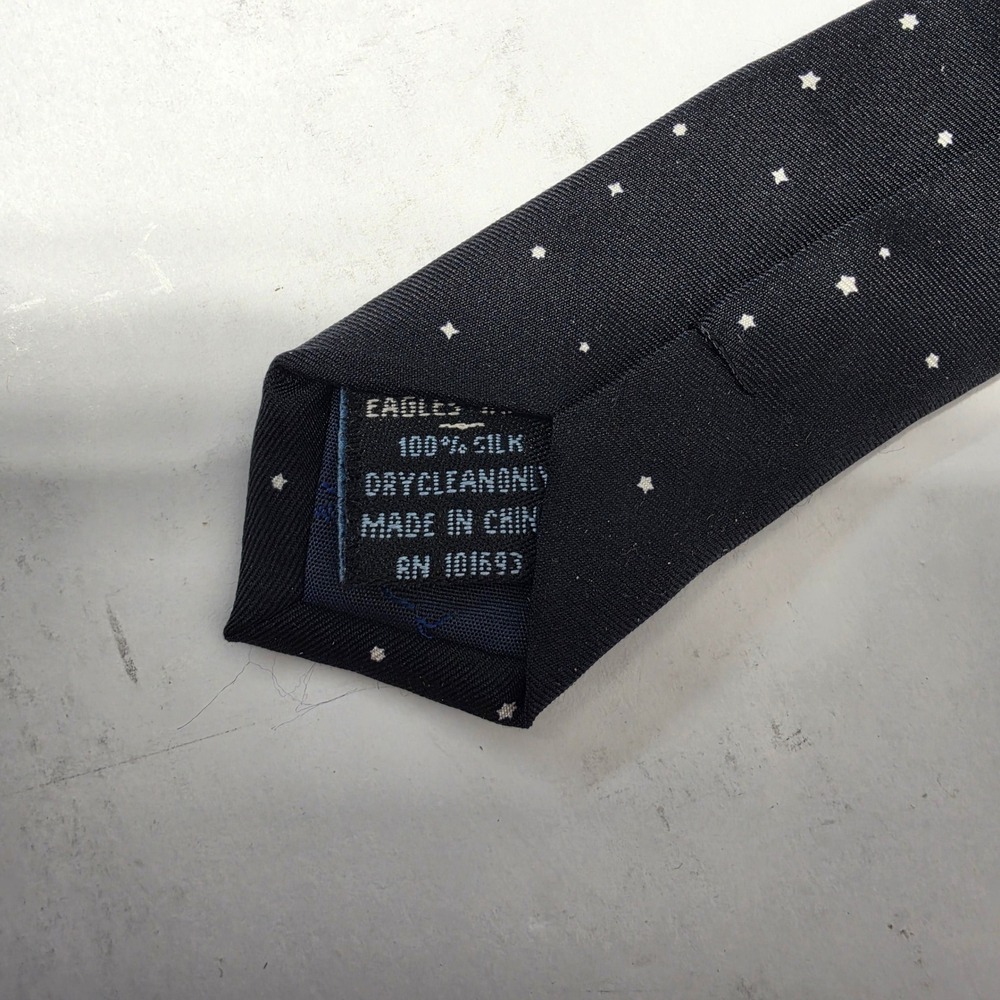 Eagles Wings Mens Silk Tie Black Nativity Reason for the Season Christmas Star - Picture 3 of 7